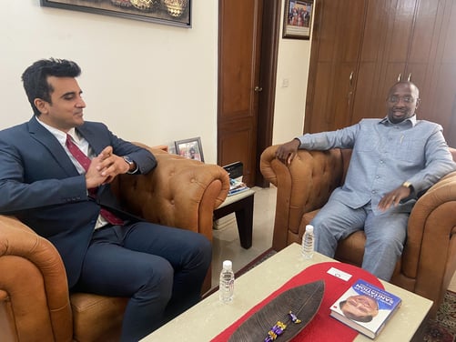 President of Chamber India Mr. Abhinav Balyan with Ambassador of Namibia