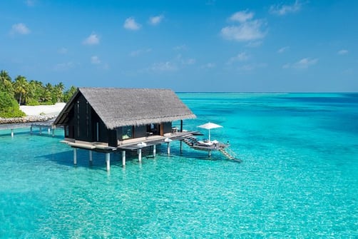 Ilha paradisíaca do resort One & Only Reethi Rah