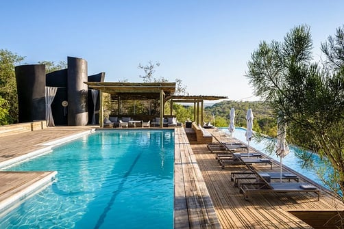 Piscina do hotel Singita Kruger na África do Sul