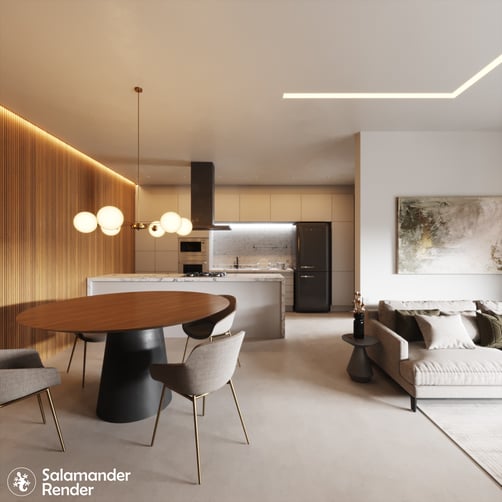 Modern apartment with contemporary decoration
