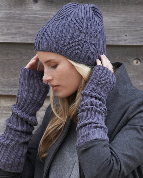 Brioche Beanie & Armlets - Australian Superfine Merino (ACS)