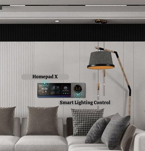 Smart Lighting & HomePad X in living room