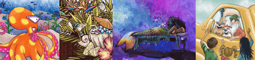 Collection of illustrations by New Orleans illustrator Melissa Vandiver.