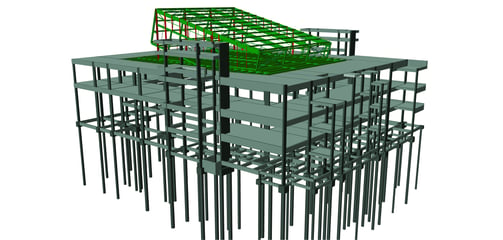 Projeto Estrutural de Universidade em Concreto e Metálica.