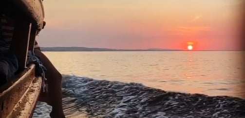 Tramonto sul mare, riviera Romagnola