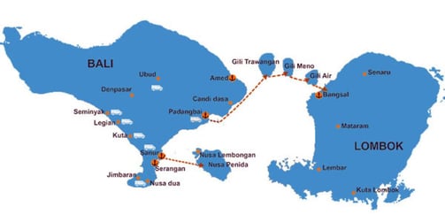bali fast boat route