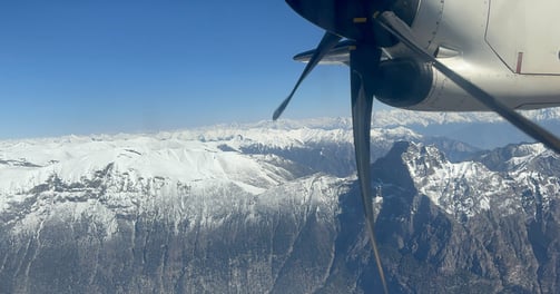 The nagaparbat view from plan skardu
