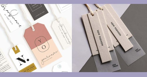 personalized apparel hang tag cards