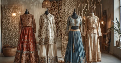 a display of a variety of different types of clothing