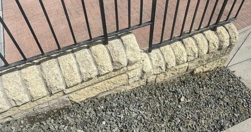 power washing Fife exterior brick fall/fence
