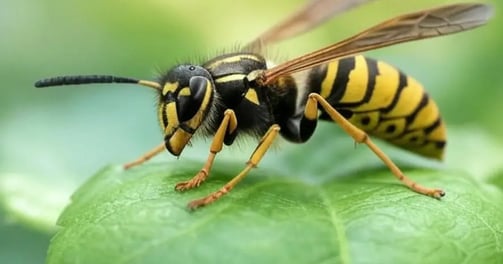 frelon guepe dans jardin