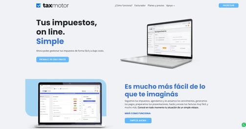 Sitio web Tax Motor