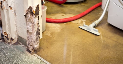 Leaky basement in Langley that cracked