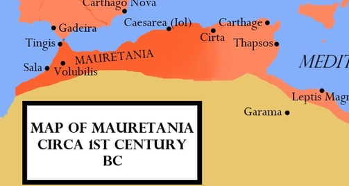 a map of the kingdom of Mauretania