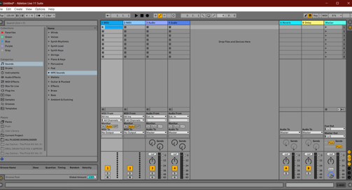 Ableton live session view