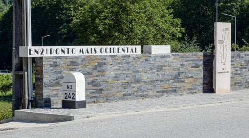 EN2 ponto mais ocidental da estrada nacional 2