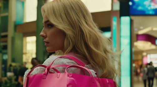 femme, shopping