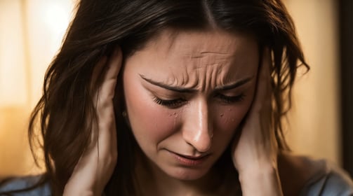 femme, burn-out, qui pleure