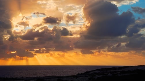 Sunset over the Sannap cliffs.