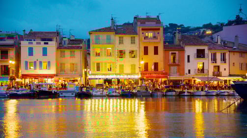 Cassis port houses village small boats