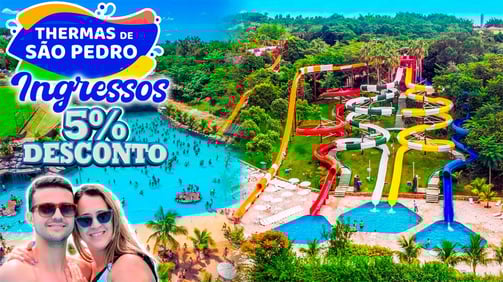 5% de desconto em ingressos para o parque aquático Thermas de São Pedro — toboáguas e piscinas