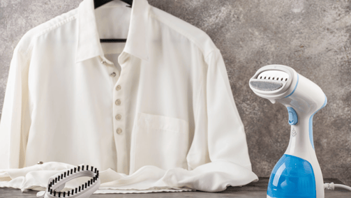 a white shirt and a white shirt with a blue and white shirt