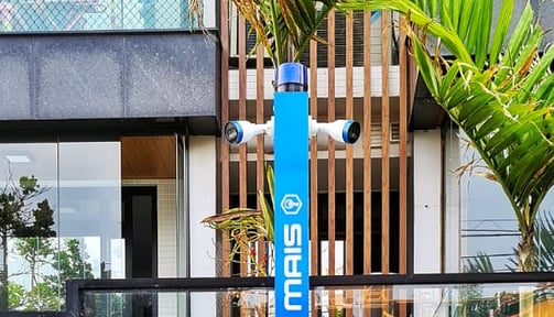 Poste de vigilância Câmera a mais