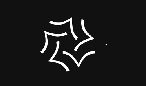 a black and white logo with a starfish