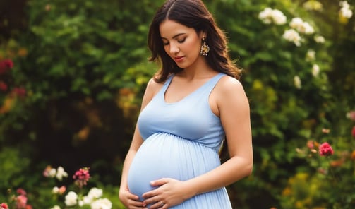 femme enceinte heureuse