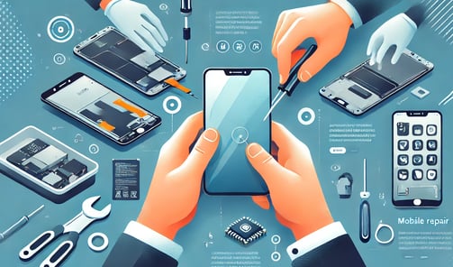 Phone repair image with tools