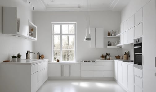 white and brown wooden kitchen cabinet