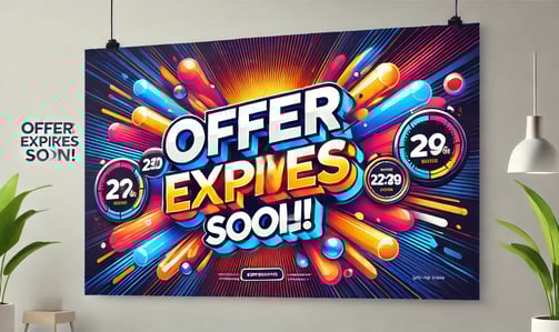Limited-time offer banner with a countdown timer