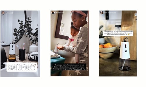 a woman is taking a selfie of her daughter's kitchen