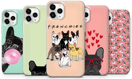 5 custom printed phone cases (Dogs)