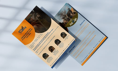 Flyers pour l'entreprise Pets4training