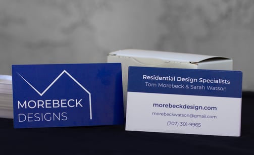 Showcase of business card prints