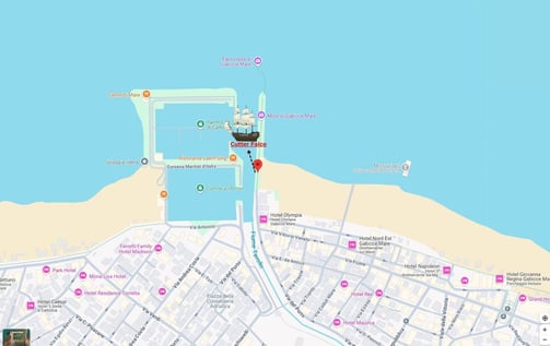 Porto di Cattolica, partenza Cutter Falco 