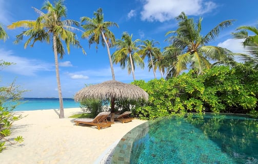 Milaidhoo Maldives beach villa view