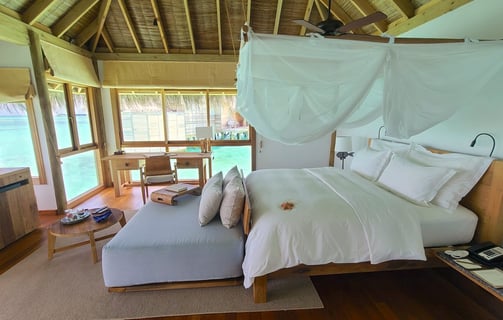 Gili Lankanfushi overwater villa bedroom