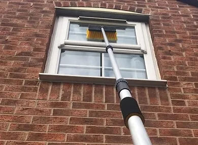 window being cleaned on a house in malvern