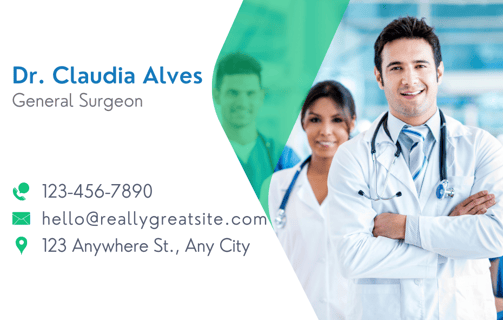 a doctor's business card with a doctor