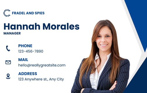 a business card for a business card
