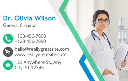 a doctor's business card with a doctor