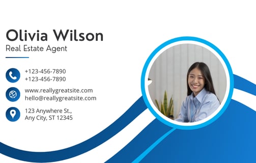 a real estate agent business card for real estate agent