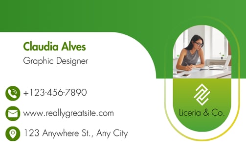 a business card for a graphic designer