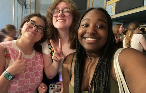 Mackenzie, Amy and I after the show