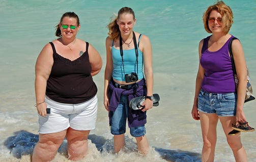 Sheila, Kyrstin and Lady in St. Maarten