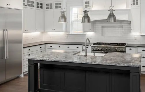 Custom kitchen renovation in Buckeye showing before-and-after modern transformation
