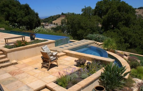 Luxury pool installation by custom pool builders in Los Altos estate