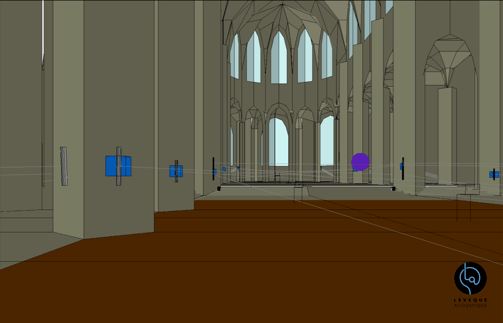 simulation 3d numérique de la cathédrale de clermont-ferrand